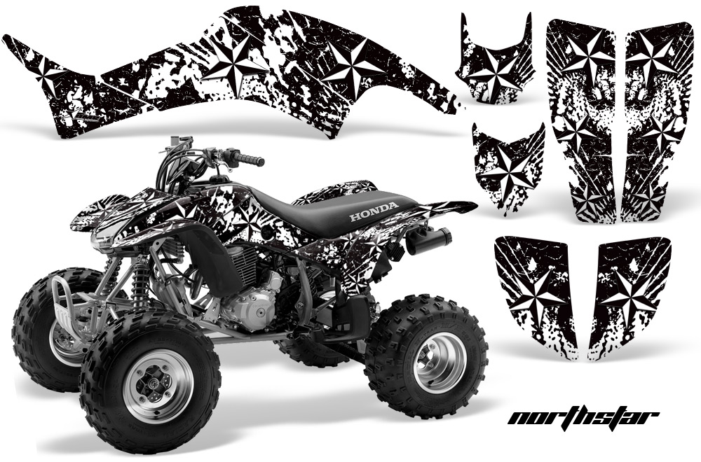 Honda TRX400EX Graphics Kit WHITE Northstar JPG